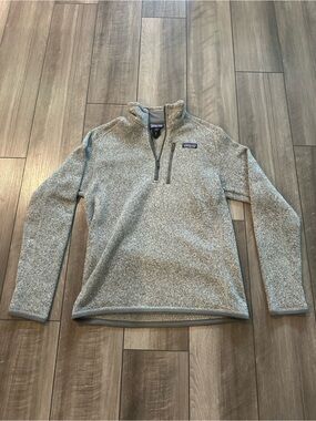 Patagonia Heather Gray Quarter-Zip Fleece Pullover